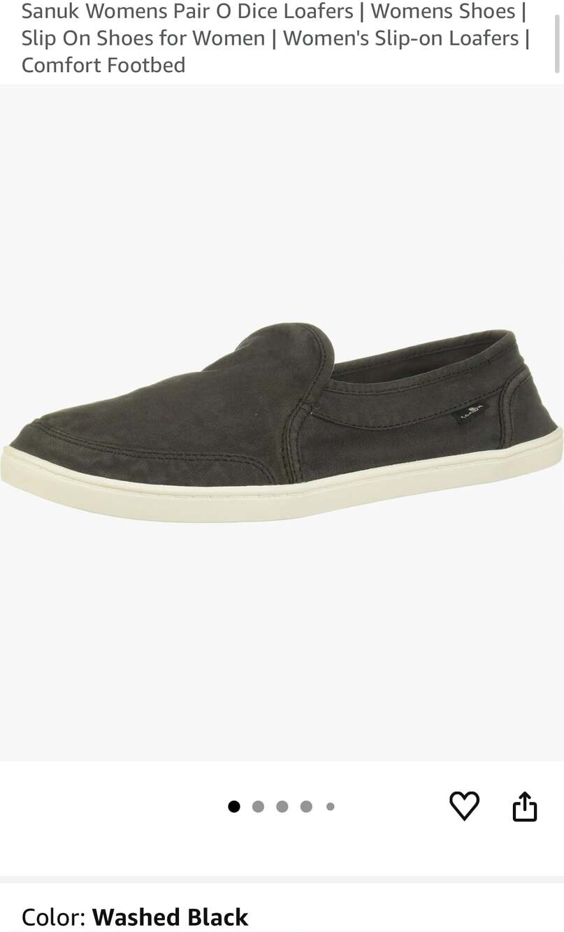 Sanuk Women's Pair O Dice Slip-On Shoes SZ : 10